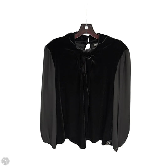 Top Long Sleeve By Vince Camuto In Black, Size: L