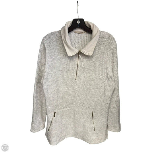 Sweatshirt Crewneck By Soft Surroundings In White, Size: L