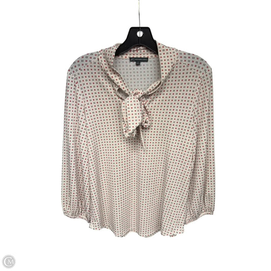 Top Long Sleeve By Adrianna Papell In Pink & Red, Size: S