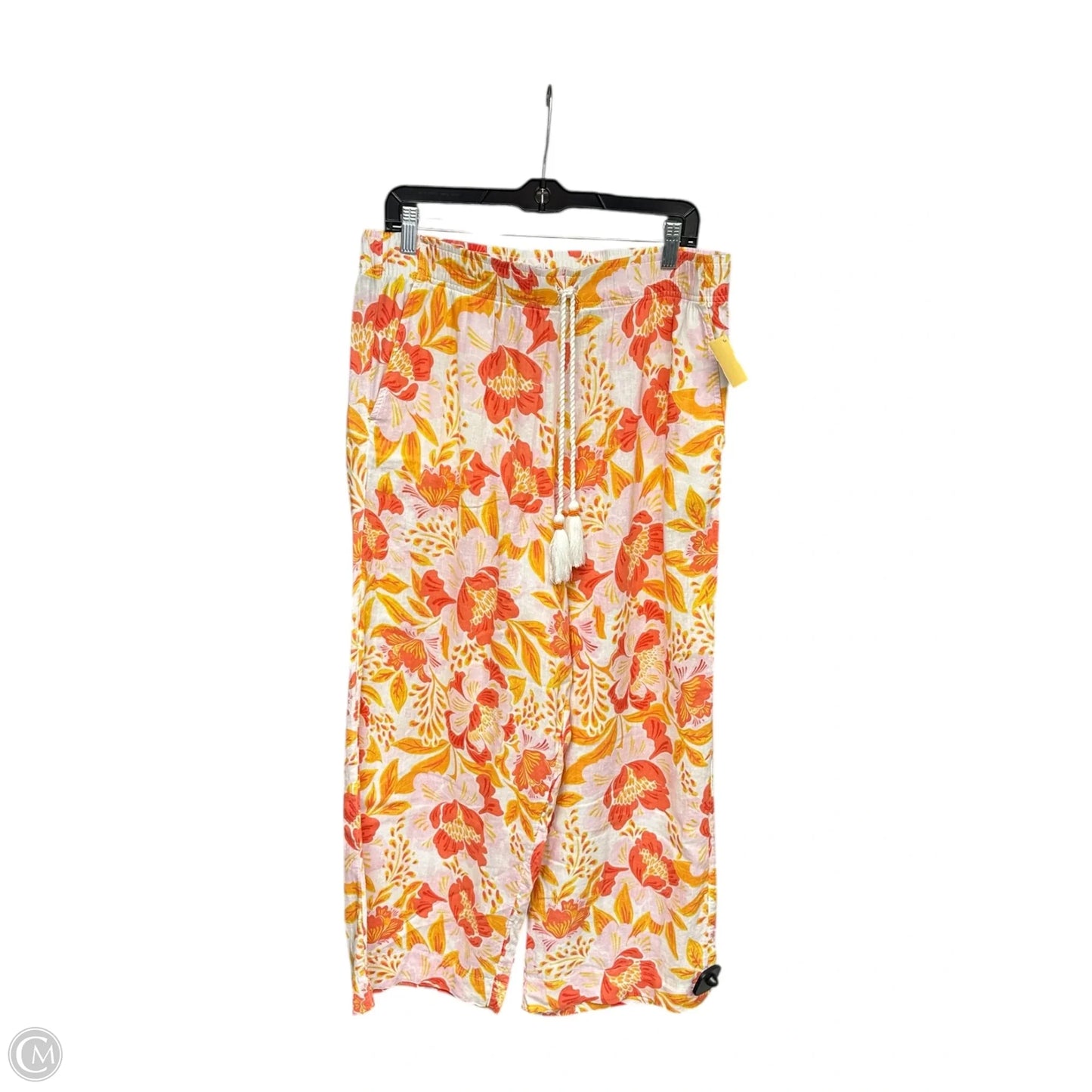 Pants Linen By Sigrid Olsen In Orange & Pink, Size: Xl