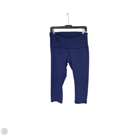 Athletic Capris By Lululemon In Blue, Size: 12