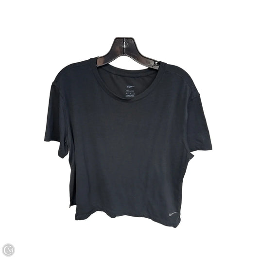 Athletic Top Short Sleeve By Nike Apparel In Black, Size: M