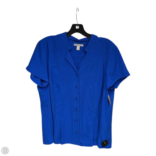 Top Short Sleeve By Dana Buchman In Blue, Size: Xl