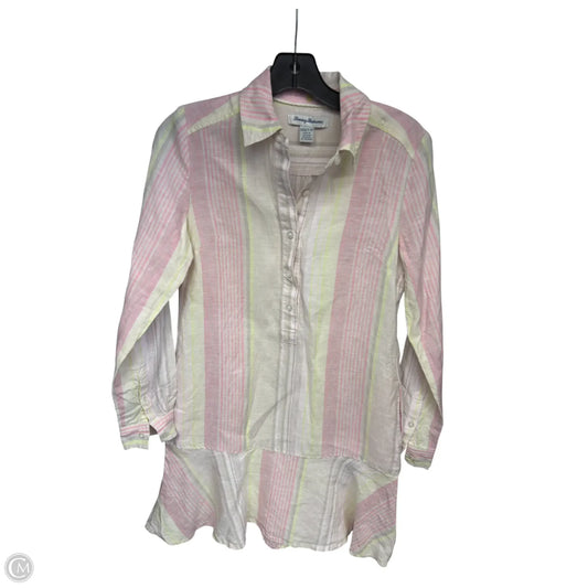 Dress Casual Midi By Tommy Bahama In Pink & Yellow, Size: Xxs