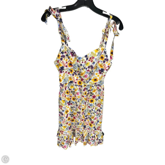 Dress Casual Short By Old Navy In White & Yellow, Size: S