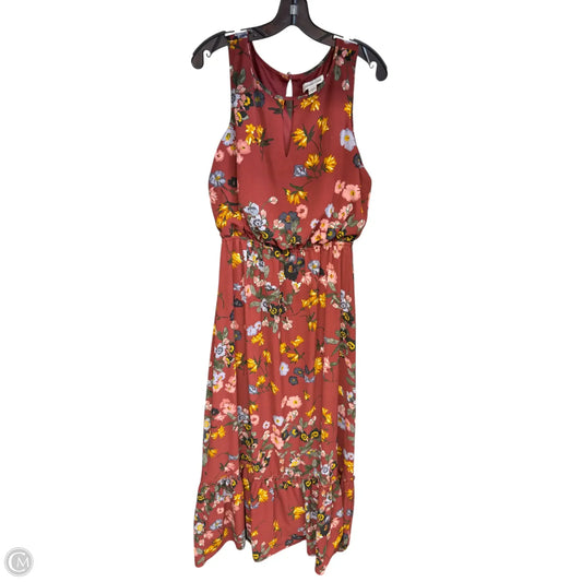 Dress Casual Maxi By Coldwater Creek In Red & White, Size: M