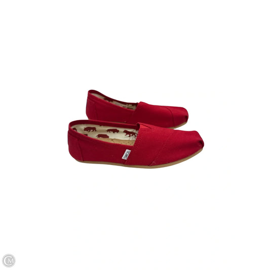 Shoes Flats By Toms In Red, Size: 7.5