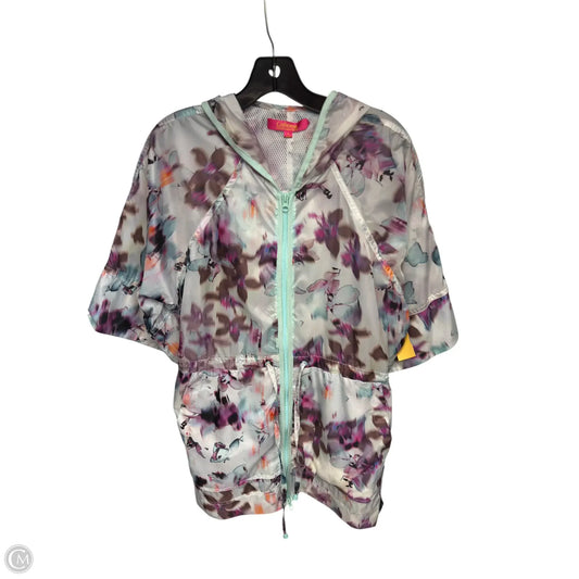 Jacket Windbreaker By Catherine Malandrino In Purple & White, Size: S