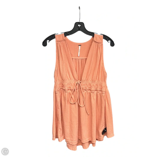 Top Sleeveless By Free People In Orange, Size: M