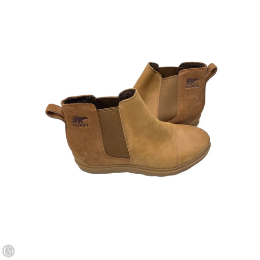 Boots Ankle Flats By Sorel In Tan, Size: 10