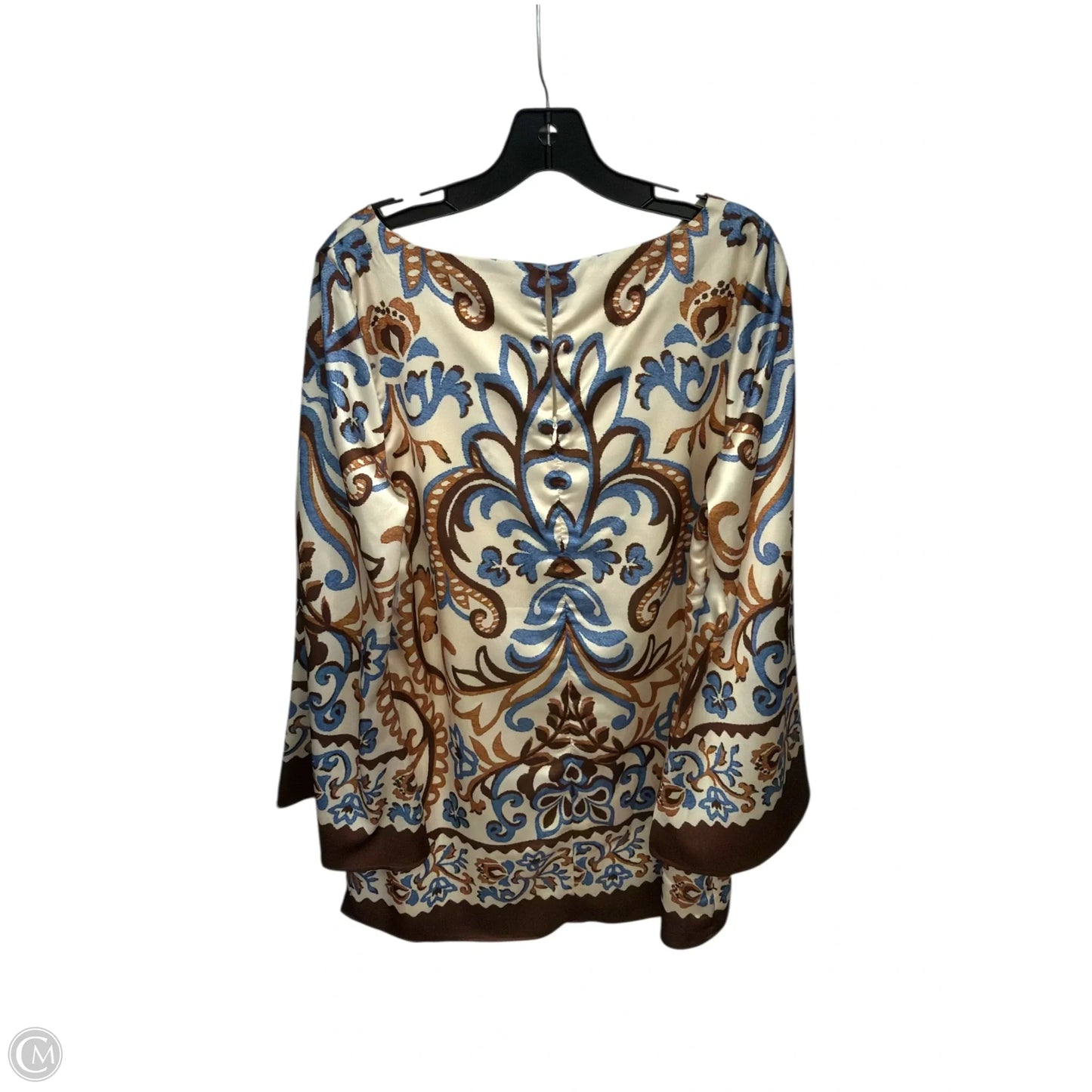 Dress Casual Midi By Skies Are Blue In Blue & Brown, Size: L