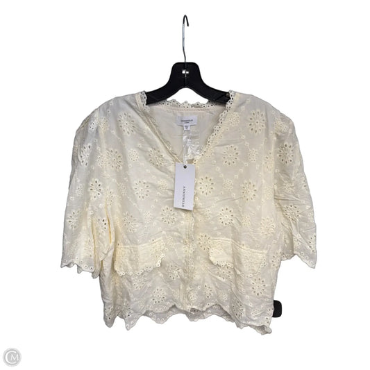 Top Short Sleeve By Anniewear In Cream, Size: Xl