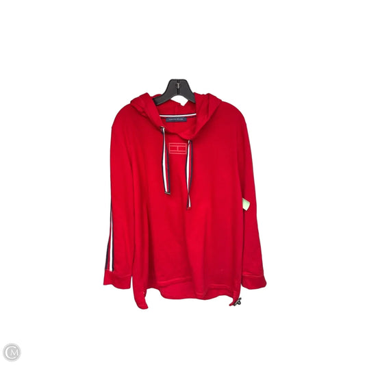 Sweatshirt Hoodie By Tommy Hilfiger In Red, Size: Xl
