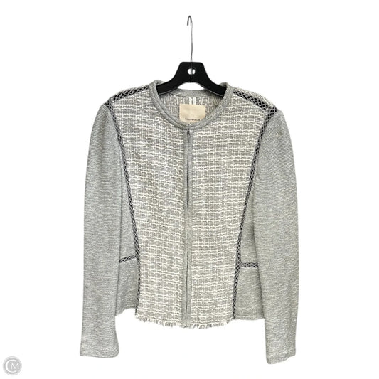 Cardigan By Rebecca Taylor In Grey & White, Size: 12