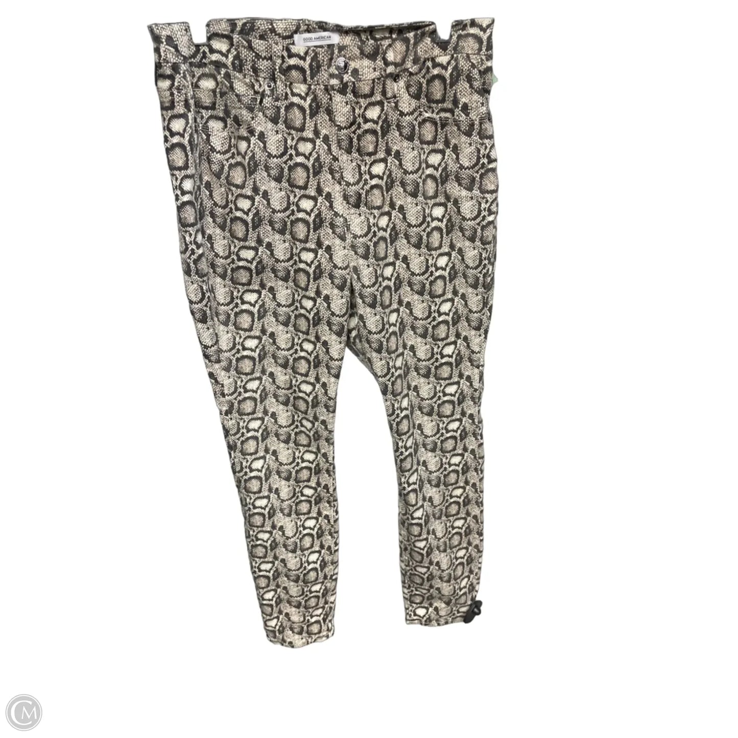 Jeans Skinny By Good American In Animal Print, Size: 16