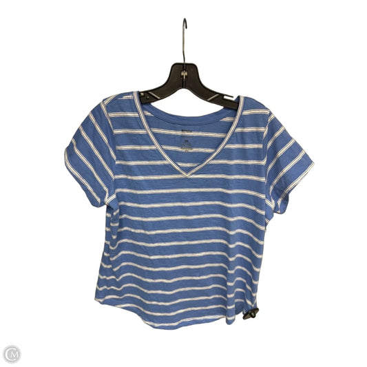 Top Short Sleeve Basic By Sonoma In Blue & White, Size: Xl