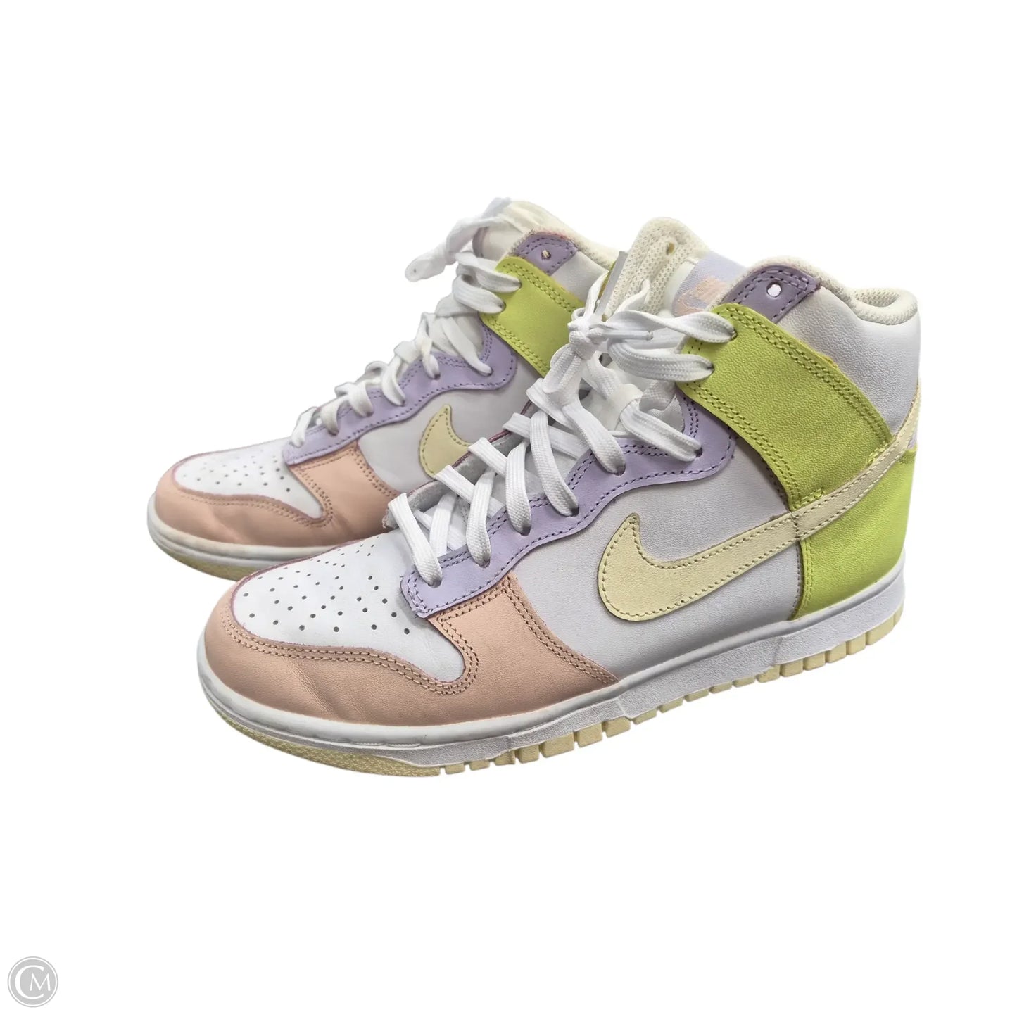 Shoes Sneakers By Nike In Pink & Yellow, Size: 8