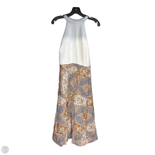 Dress Casual Maxi By Anthropologie In Orange & White, Size: 1x