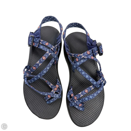 Sandals Flats By Chacos In Black & Blue, Size: 9