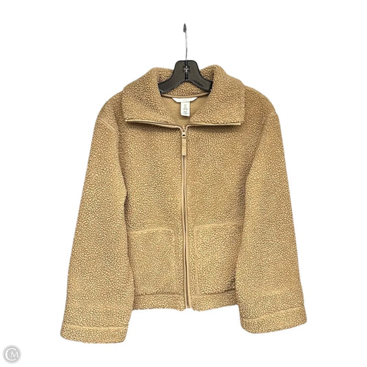 Jacket Faux Fur & Sherpa By H&m In Brown, Size: S