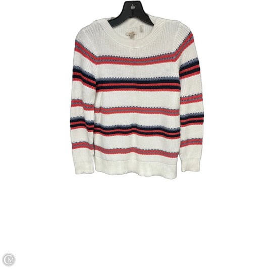 Sweater By Barbour In Pink & White, Size: 4