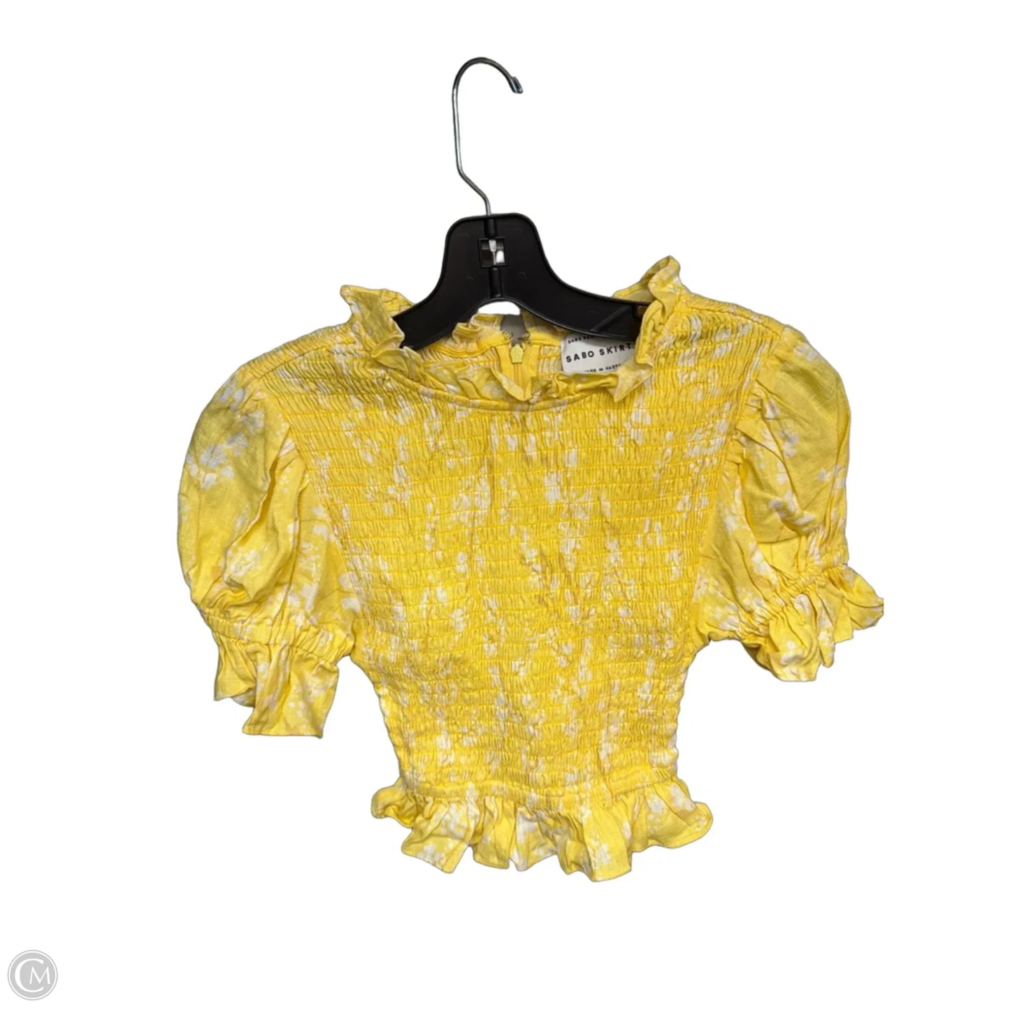 Top Short Sleeve By Clothes Mentor In Yellow, Size: Xs