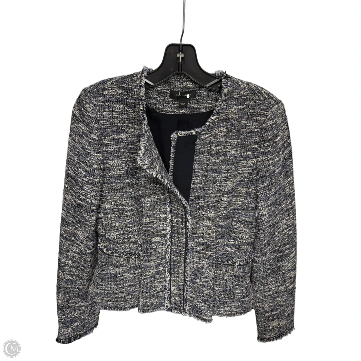 Blazer By Ann Taylor In Blue & White, Size: 2