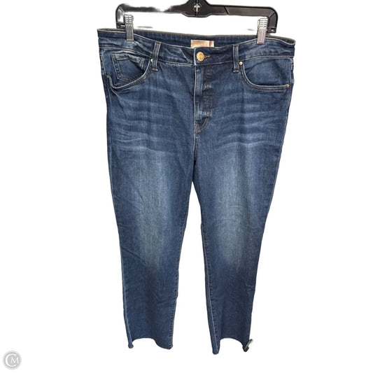 Jeans Straight By Kut In Blue Denim, Size: 12