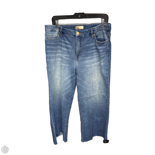 Jeans Cropped By Kut In Blue Denim, Size: 12