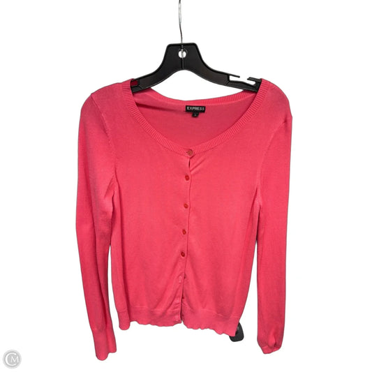 Cardigan By Express In Pink, Size: M