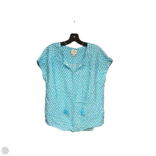 Top Short Sleeve By St Johns Bay In Blue & White, Size: Xl