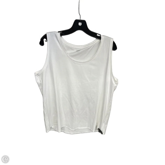 Tank Top By Lands End In White, Size: L