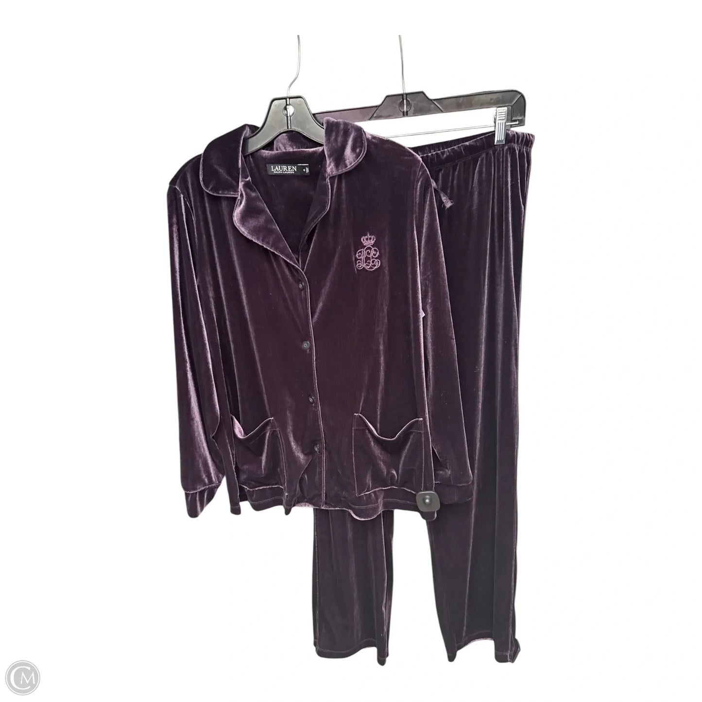 Pajamas 2pc By Lauren By Ralph Lauren In Purple, Size: M