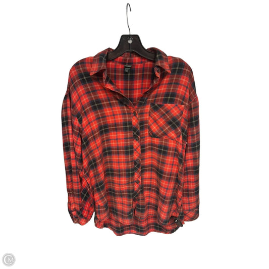 Top Long Sleeve By Wild Fable In Red, Size: Xs