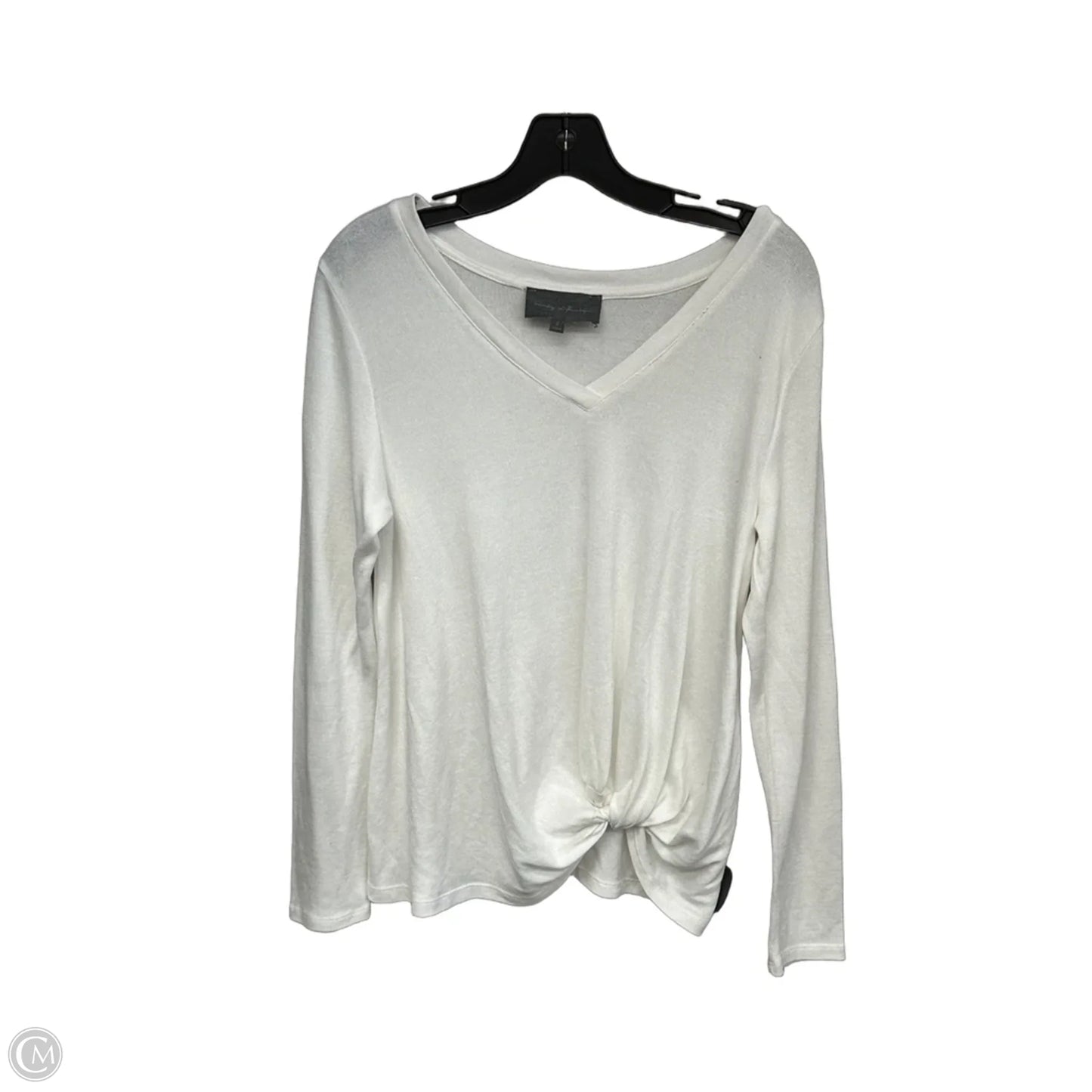 Top Long Sleeve By Sunday Best In White, Size: S