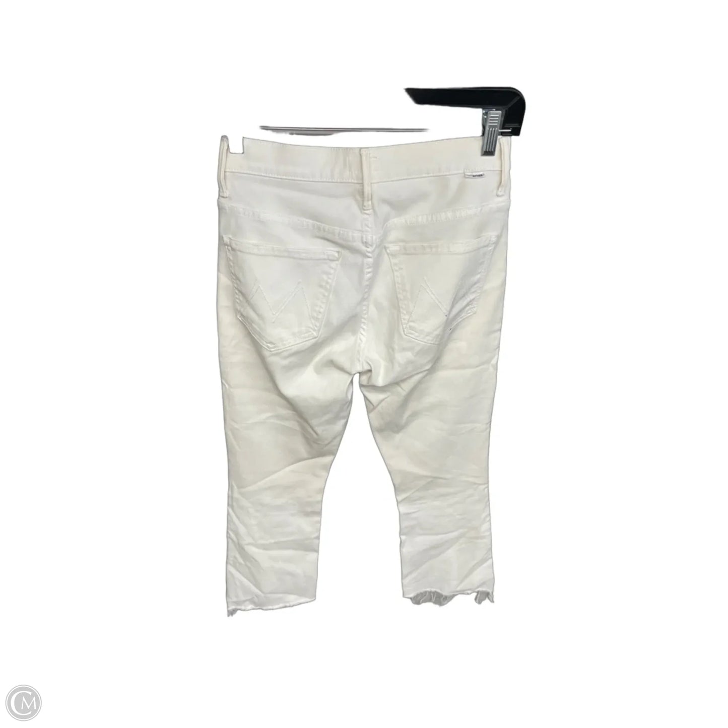 Jeans Straight By Mother In White Denim, Size: 26