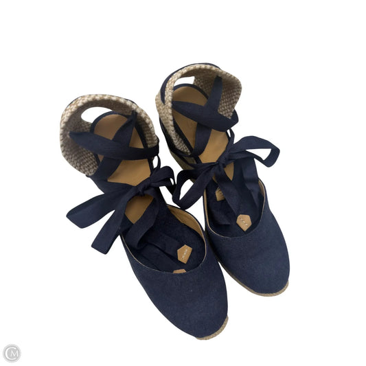 Shoes Heels Wedge By Clothes Mentor In Blue, Size: 8