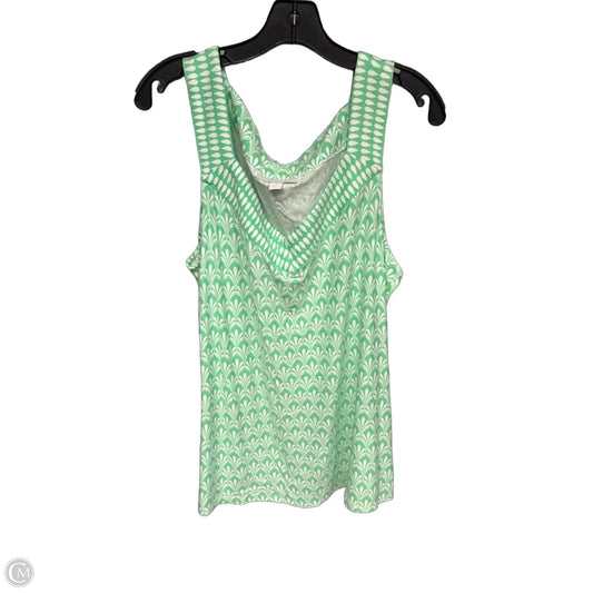 Top Sleeveless By Clothes Mentor In Green & White, Size: Xl