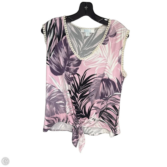 Top Sleeveless By Clothes Mentor In Purple, Size: 1x