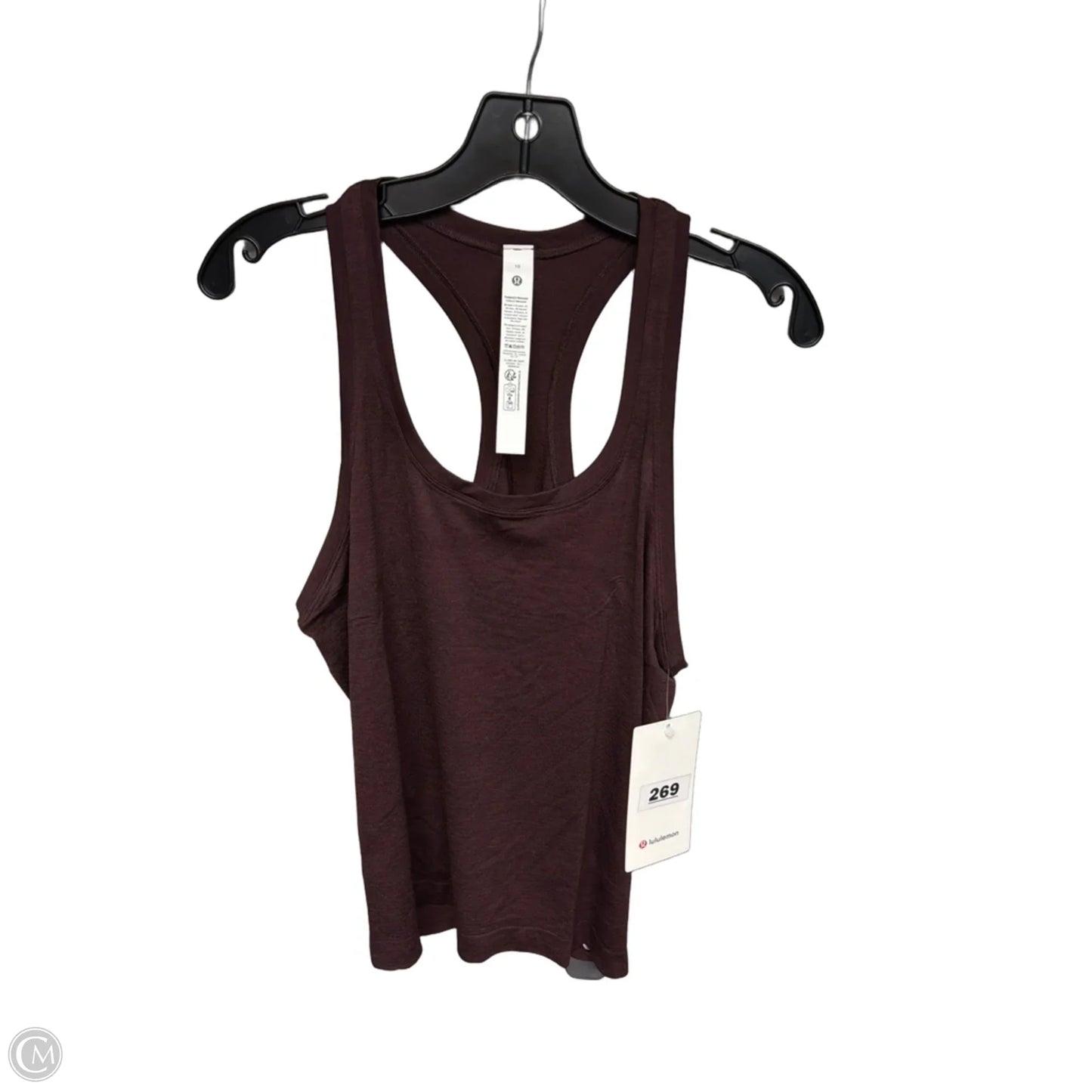 Athletic Tank Top By Lululemon In Maroon, Size: 10