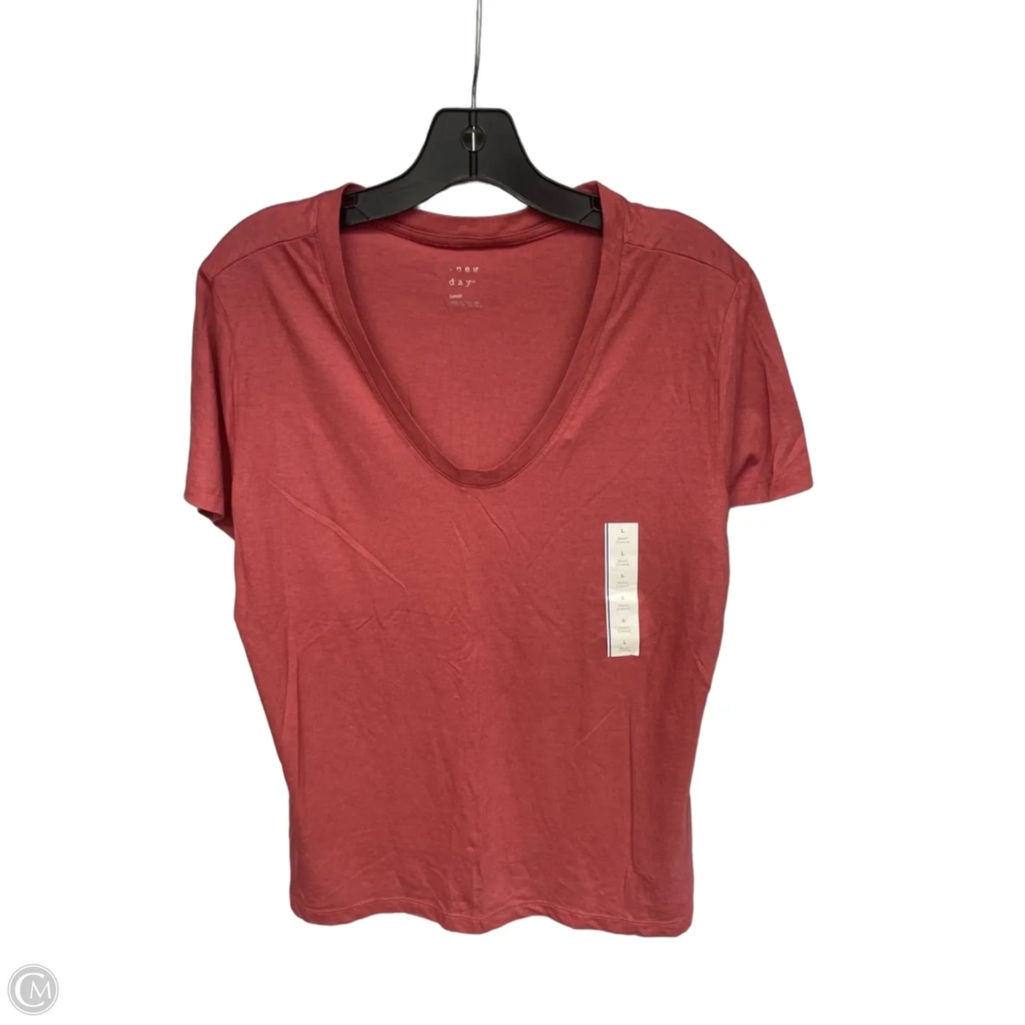 Top Short Sleeve Basic By A New Day In Red, Size: L