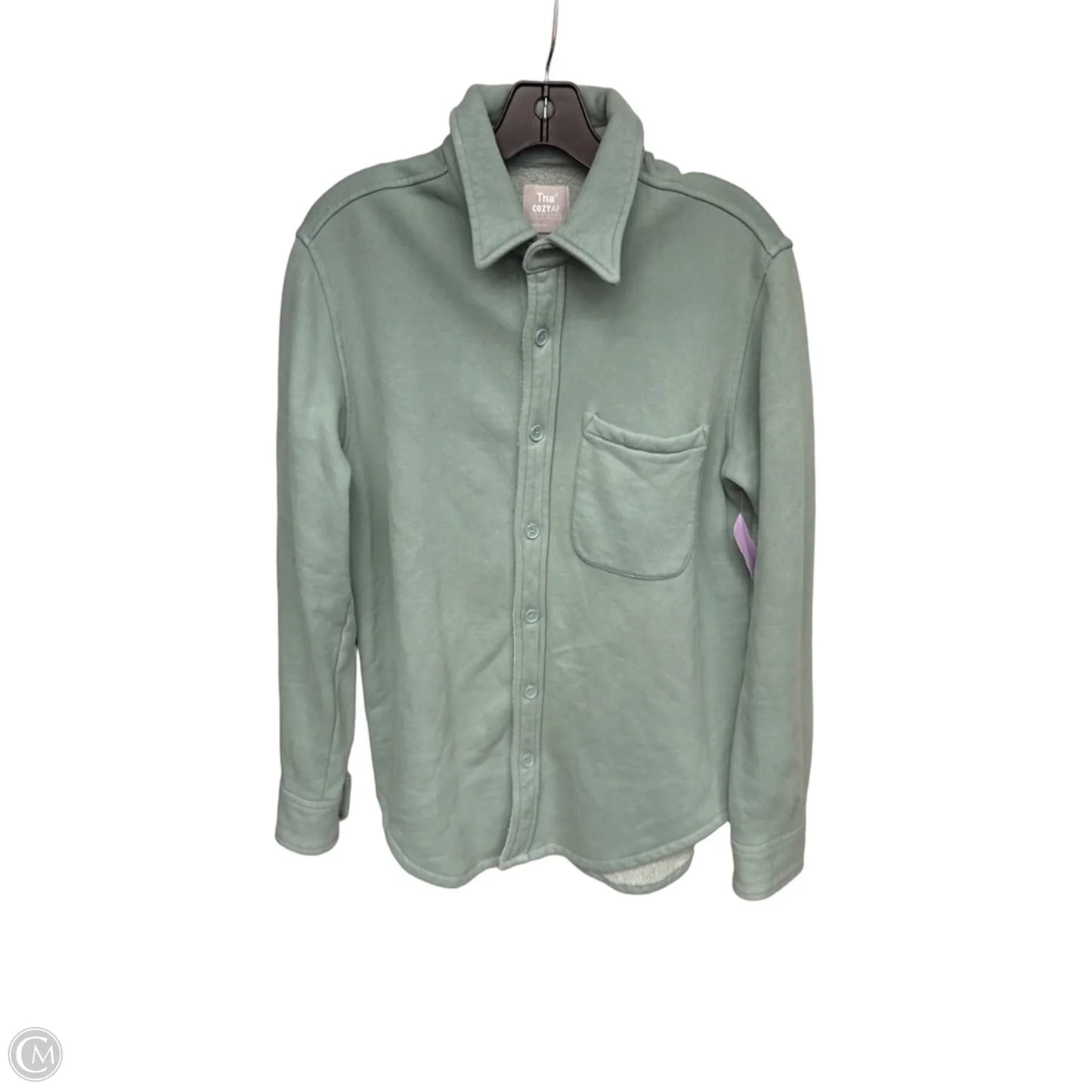 Jacket Shirt By Tna In Green, Size: S