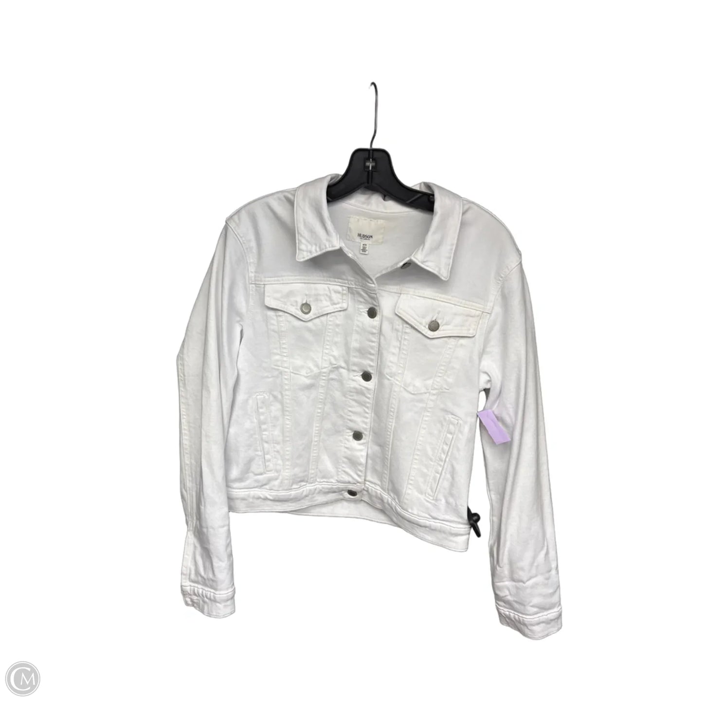 Jacket Denim By Hudson In White Denim, Size: M