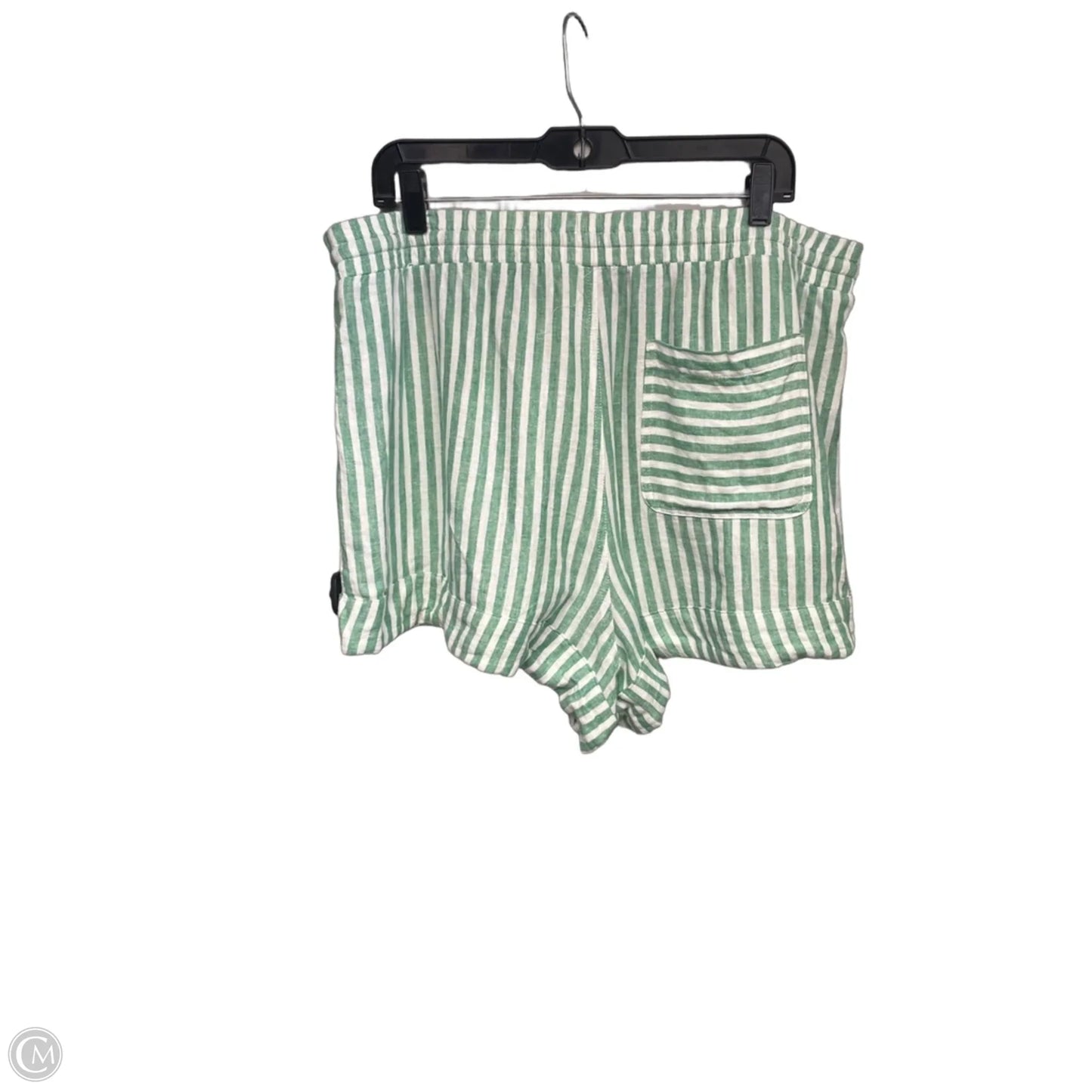 Shorts By Ava & Viv In Green & White, Size: Xl