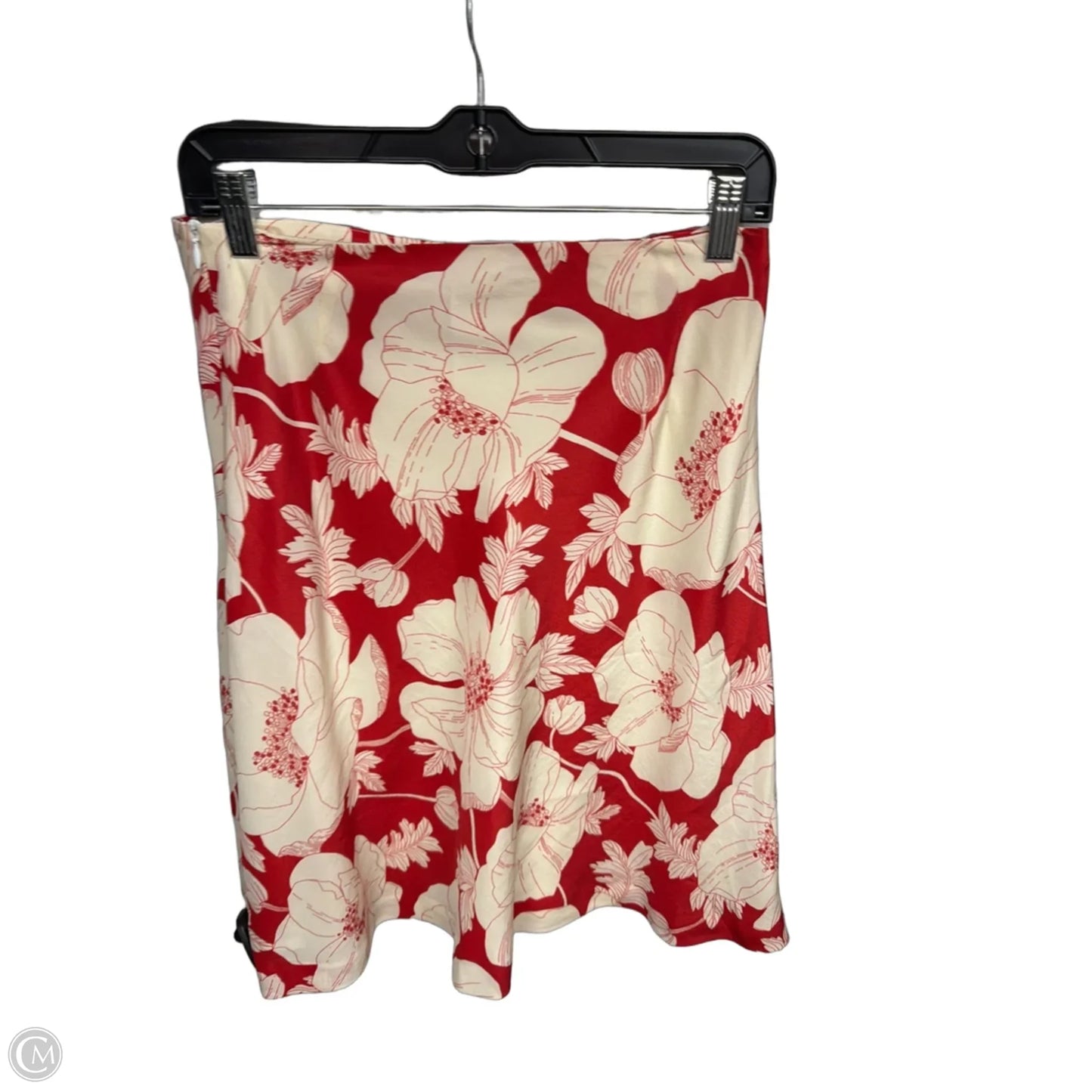 Skirt Midi By Zara Women In Red & White, Size: 8