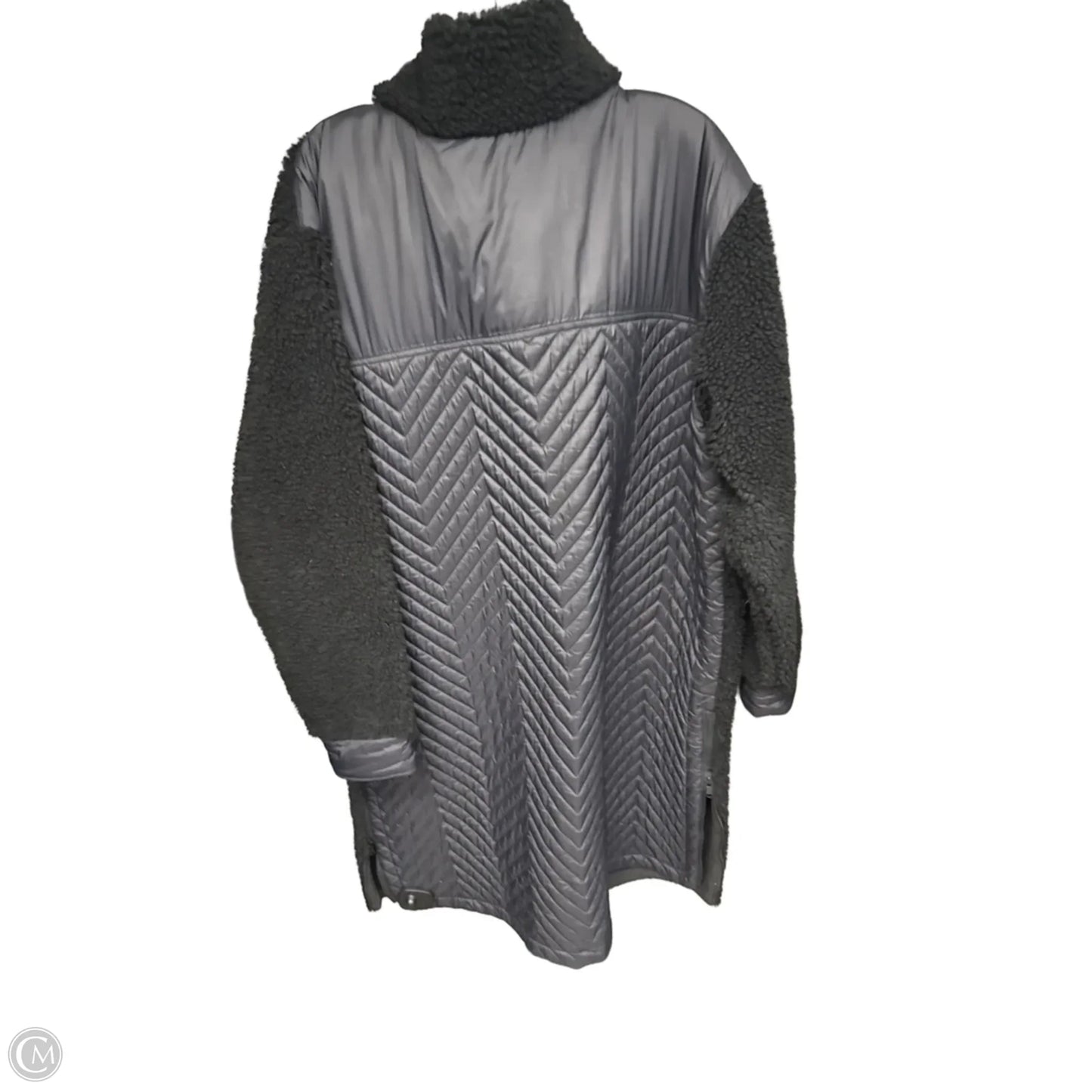 Coat Faux Fur & Sherpa By Athleta In Black, Size: 1x