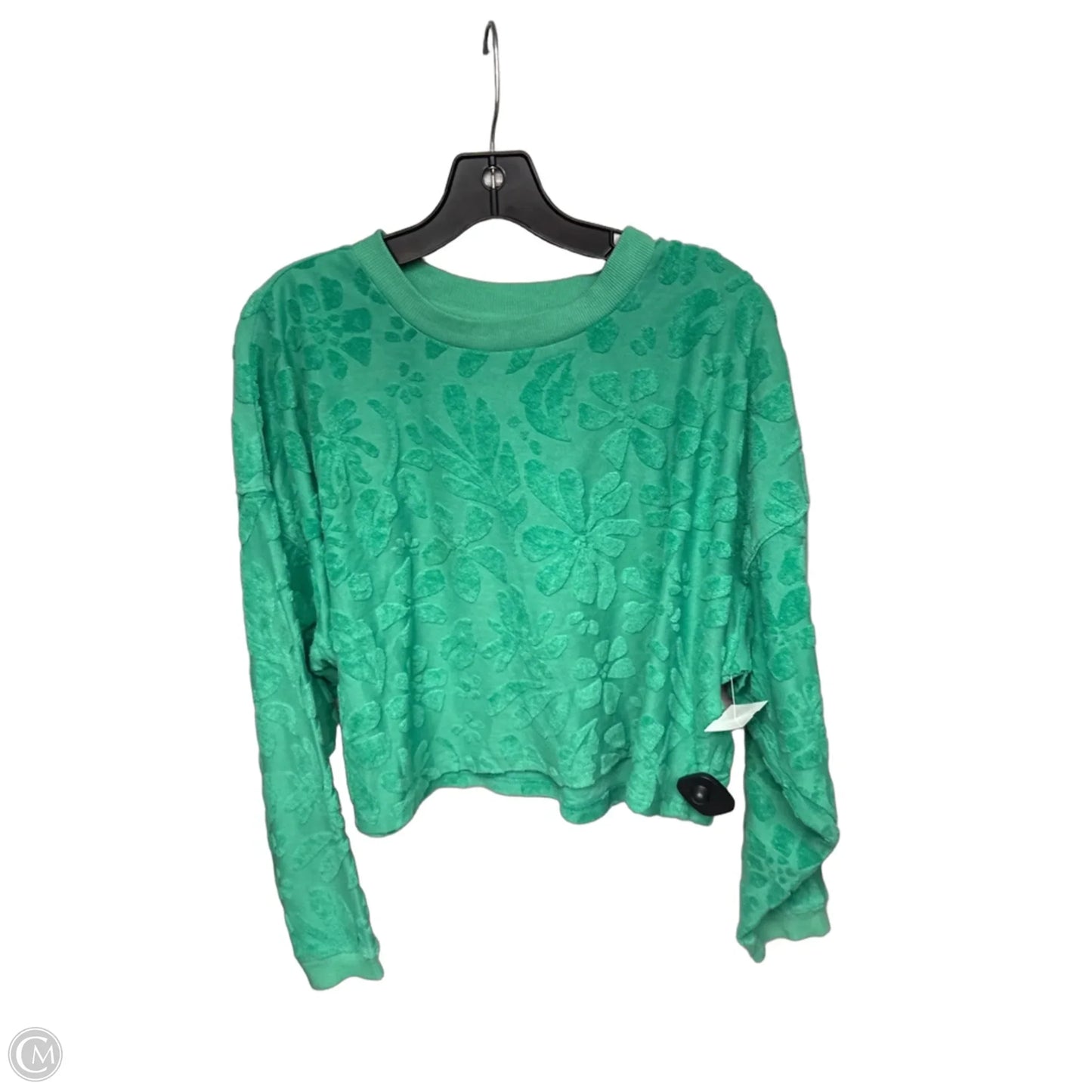 Top Long Sleeve By Billabong In Green, Size: M