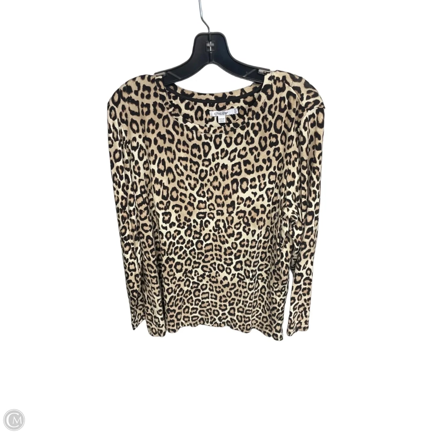 Tunic Long Sleeve By Chicos In Animal Print, Size: Xl
