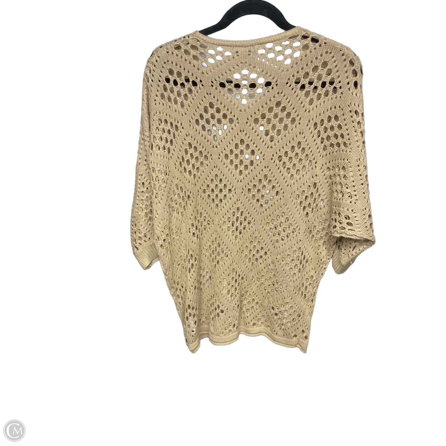 Top Short Sleeve By Clothes Mentor In Tan, Size: L