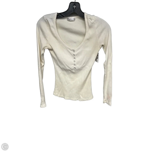 Top Long Sleeve Basic By 89th And Madison In Cream, Size: Xs